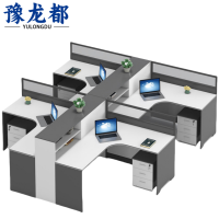 豫龙都员工桌四人位张