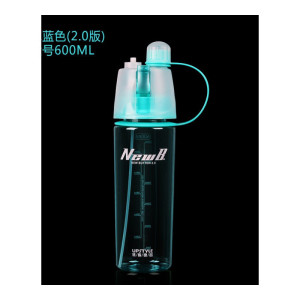 家柏饰(CORATED)创意运动水杯健身水壶户外便携塑料太空杯子多功能喷水喷雾水杯女