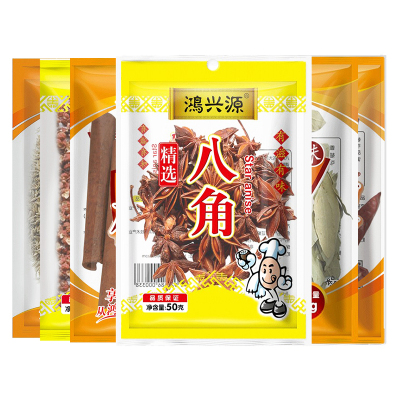 鸿兴源香叶桂皮辣椒八角大料孜然花椒卤料香包组合6件