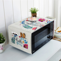 床头柜盖巾棉麻布艺盖布防水防油罩通用烤箱罩防尘罩微波炉罩 HX-05 防水.洗衣机.冰箱[140*55cm]