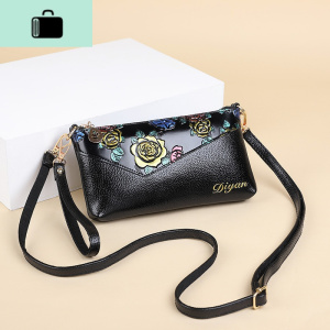 手机斜挎包2020新款中老年女士手机零钱包复古单肩斜挎软皮小包包NEW LAKE女士单肩包