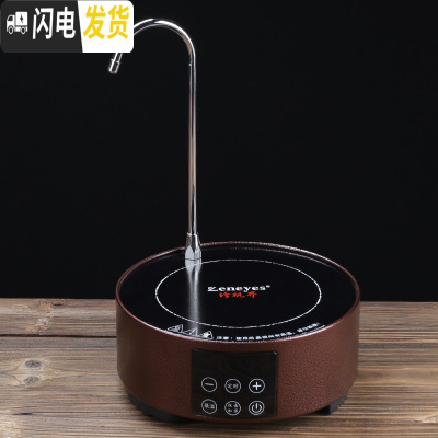 三维工匠日式泡茶壶煮茶器茶具套装家用铸铁壶电陶炉烧水壶办公功夫炉 咖啡色抽水电陶炉