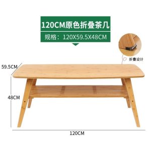 汐岩日式茶几桌小户型实木矮桌茶桌客厅楠竹北欧茶几简约现代家用