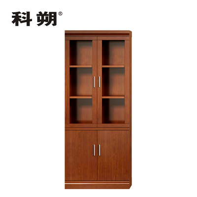 科朔 文件柜两门玻璃资料柜 办公文件柜 职员书柜 油漆办公柜KSHS05