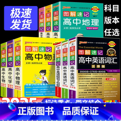高中 思想政治 高中通用 [正版]2025图解速记新高中英语词汇3500词乱序版高考同步单词词典必背随身记高一高二高三课