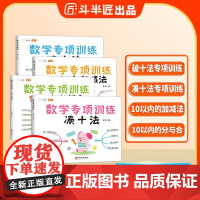 斗半匠幼小衔接数学专项训练教材全套一日一练10以内加减法凑十法练习题借十法平十法破十法10十以内幼儿园学前班数学思维练习