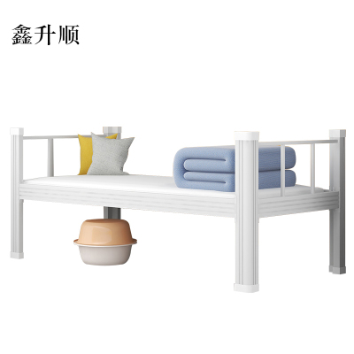 鑫升顺钢制单人床员工宿舍床公寓床长2米宽0.9米高0.75米[工厂现做 7天内发货]