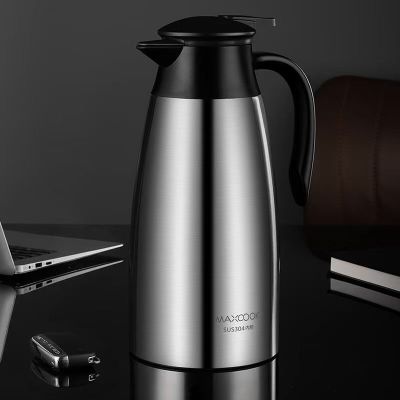 美厨(MAXCOOK) 304不锈钢保温水壶 本色2L