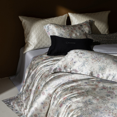 高级欧式典雅风桑蚕丝莫代尔四件套松弛柔软四季被套床笠款送礼