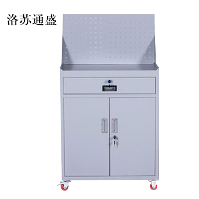 洛苏通盛工具柜加厚铁皮储物柜工厂车间用带抽屉汽修多功能收纳柜灰白色一斗小柜含轮子