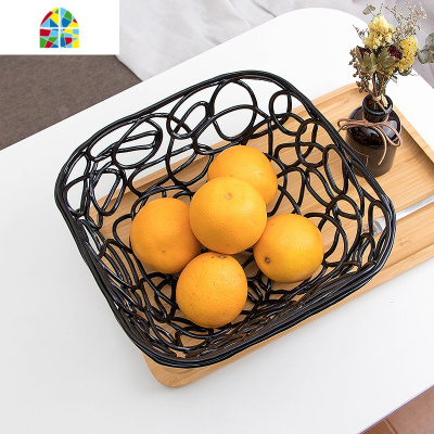 KTV水果篮欧式沥水篮果篮创意客厅果盘零食盘家用茶几果盆水果盘 FENGHOU 方口绿色