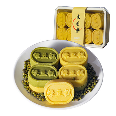 上海特产老香斋绿豆糕500g原味城隍庙传统小吃糕点心散装礼盒
