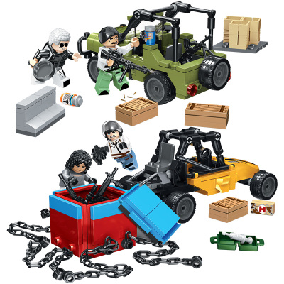 汇奇宝 兼容乐高积木男孩子绝地荒野的求生刺激的战场行动吃鸡人仔