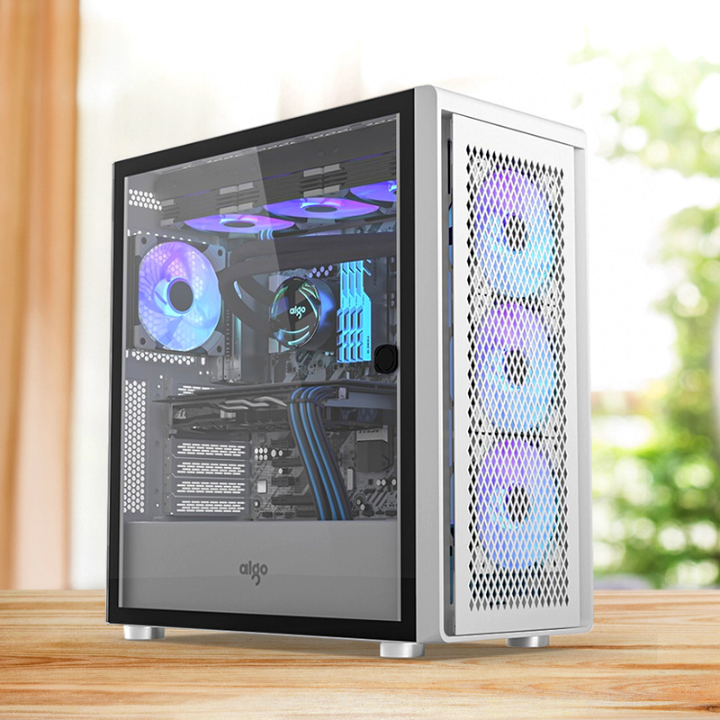 爱国者 破晓x3 白色 商务办公游戏机箱 (支持360水冷/钢化玻璃全侧透