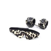 桃色缘 豹纹款鞭打调情前戏挑逗捆绑束缚皮革套装 sm情趣用品男女用器具SM夫妻调情成人玩具 豹纹皮革二件套