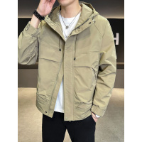 连帽外套男士秋冬款新款工装潮流个性休闲宽松夹克上衣冲锋衣