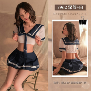 霏慕(Fee et moi)性感情趣内衣甜美露腰学生装水手服大码性感短裙制服套装女式情趣睡衣成人用品