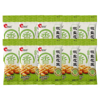 洽洽香花生仁香酥脆微咸适口小吃炒货休闲零食包椒盐味130g*10袋