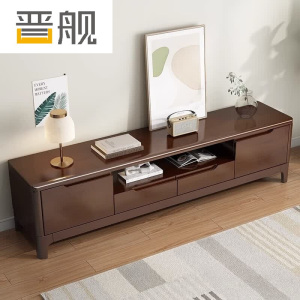 晋舰现代简约电视柜小户型多尺寸家用电视柜 胡桃色1800*400*480mm