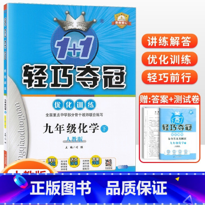 [人教版]九年级下册化学 九年级/初中三年级 [正版]2024版初中轻巧夺冠优化训练九年级上册下册数学物理化学语文英语政