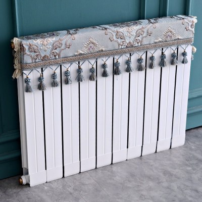 欧式暖气片罩装饰罩子布艺防尘套老式遮挡盖布遮挡帘保护套卫 爱尔兰蓝色 长度140cm*厚度10cm*高度(含穗)20cm