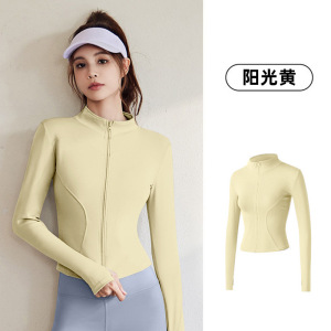春秋运动外套女长袖紧身衣跑步健身瑜伽服上衣夹克