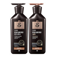 黑吕洗护套装 Ryo/吕臻萃奢护焕活滋养强韧洗发水400ml+护发乳400ml 韩国原装进口