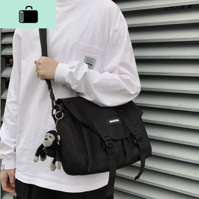 斜挎包男士潮牌日系工装挎包帆布学生邮差包ins背包女休闲单肩包NEW LAKE