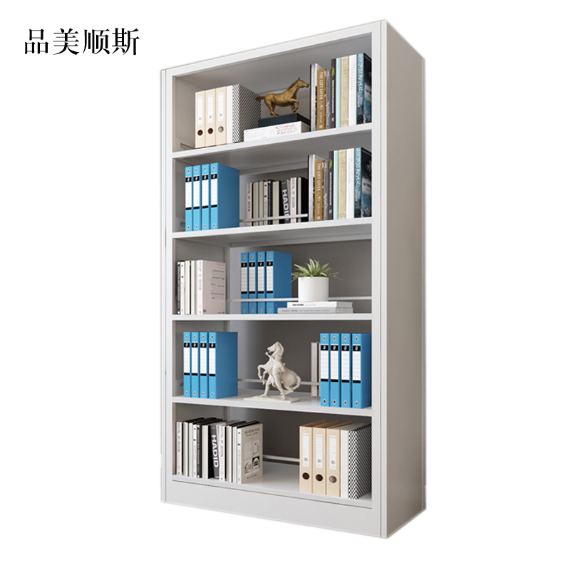 品美顺斯钢制置物架图书馆单双面书店阅览室货架档案架资料架双面一列一