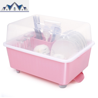 特大号厨房装碗筷收纳盒带盖碗柜家用放碗架沥水架餐具箱洗碗池 三维工匠