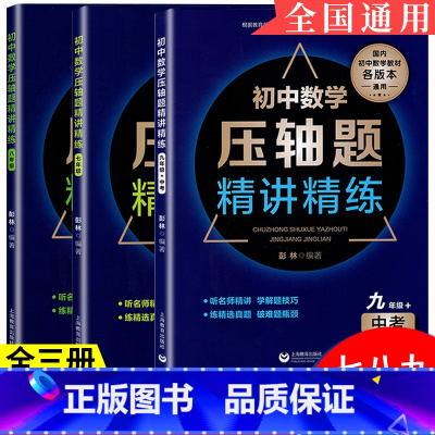 数学压轴题精讲精练 七八九年级 套装3本 [正版]初中数学英语压轴题精讲精练 七八九年级初一二中考数学同步专项训练练习题