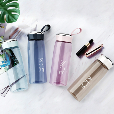 美帮汇超好看的水杯外出女夏天用简约防摔塑料学生耐摔高温便携杯子