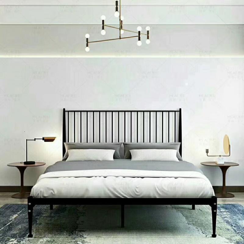 森美人北欧铁艺床现代简约单层铁床1.5米床架铁架床1.8米双人床