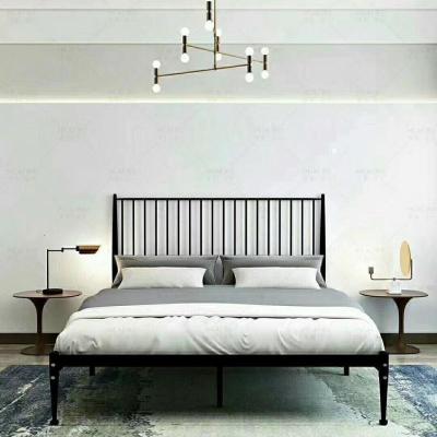 森美人北欧铁艺床现代简约单层铁床1.5米床架铁架床1.8米双人床