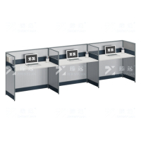 臻远 ZYGW-026职员桌办公桌屏风工作卡位 直排三人位