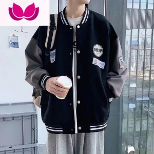 七斓潮牌棒球服男薄款秋季2022新款大码宽松男生休闲夹克潮流外套