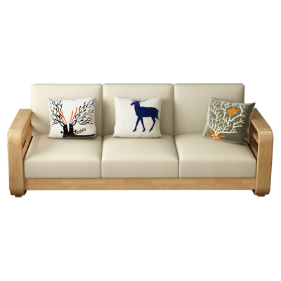 臻远 ZY-SMSF-03 北欧实木沙发简约家用沙发 三人位