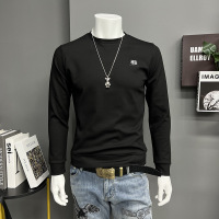 欧洲站时尚男士长袖圆领卫衣男装套头字母修身打底衫T恤上衣秋冬_1