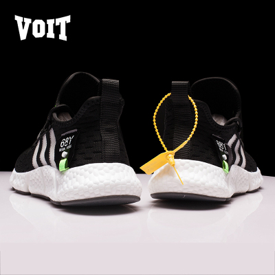 沃特爆米花跑步鞋男镂空夏季透气新款运动鞋男鞋潮流百搭飞织