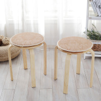 美帮汇冬季绒小圆凳子套罩欧式圆形坐垫单人圆凳子防滑圆垫