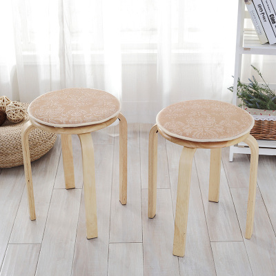 美帮汇冬季绒小圆凳子套罩欧式圆形坐垫单人圆凳子防滑圆垫