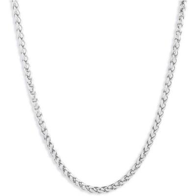 Harley Davidson男士不锈钢编织绳链项链英寸舒适耐用时尚饰品