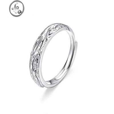 JiMi玫瑰恋语对戒情侣款女学生时尚级轻奢小众ins风开口戒指新款