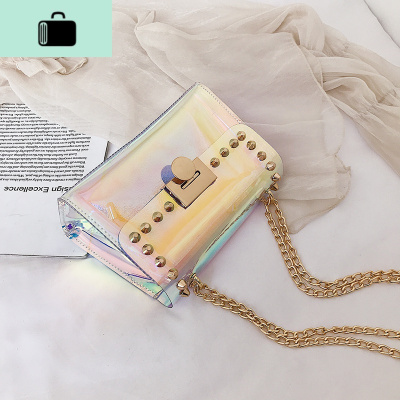 夏天小包包果冻透明女包2020新款潮镭射包女单肩斜挎包女百搭insNEW LAKE 镭射包女斜挎包
