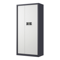 鑫升顺指纹电子保密柜钢制密码文件柜档案柜办公柜矮柜保密资料柜通门灰白色:电子密码锁