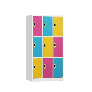 鑫虎威 彩色更衣柜钢制员工柜存包柜感应锁浴室柜铁皮柜员工储物柜带锁
