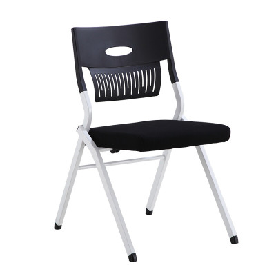 域赢培训椅带写字板折叠桌椅一体学生靠背职员办公椅子简约网布会议椅款式K0 白架黑网