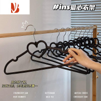 三维工匠ins黑色爱心衣架学生宿舍用晾衣服架衣挂挂衣器家用衣架子