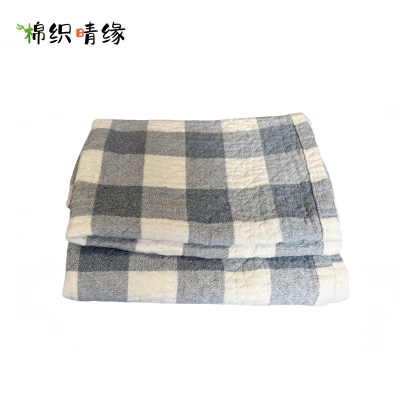 棉织晴缘 纯棉枕巾 52cmx76cm蓝色 条