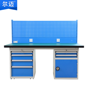 尔迈 重型钳工工作台防静电操作台工厂车间多功能维修工具台 2.1米 J款